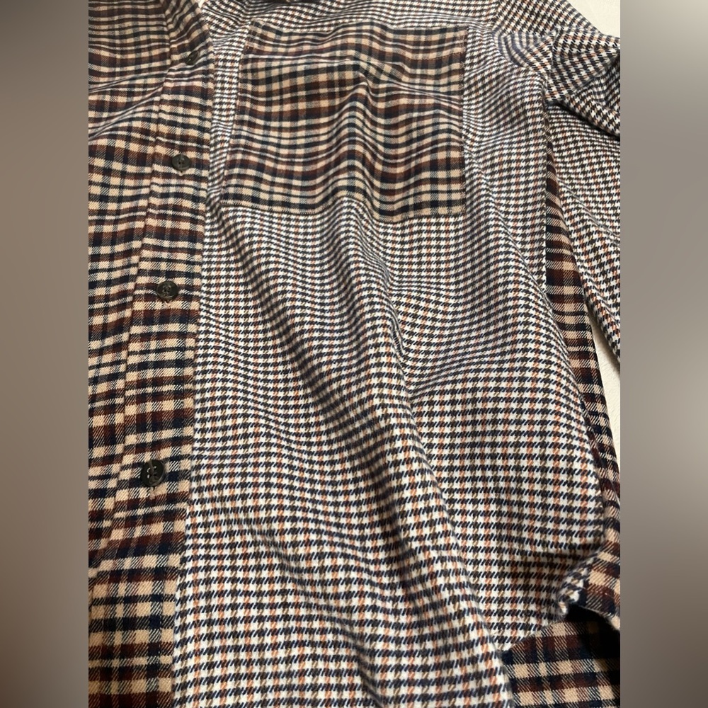 A&F Oversized Colorblock Flannel Shirt - image 2